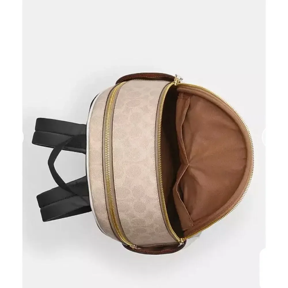 🔥🎁NWT! Coach Court Backpack in Signature Canvas Sand/Chalk CZ176 Msrp:$450.00